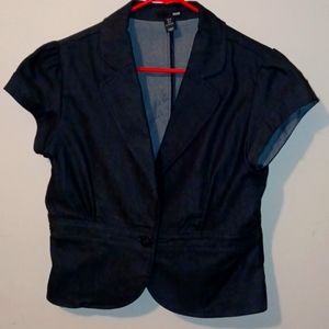 Women 12 H&M short sleeve blazer jacket